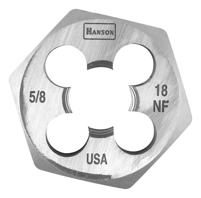 IRWIN Irwin 6854 Machine Screw Die, 5/8-18 Thread, NF Thread, Right Hand Thread, HCS TOOLS IRWIN