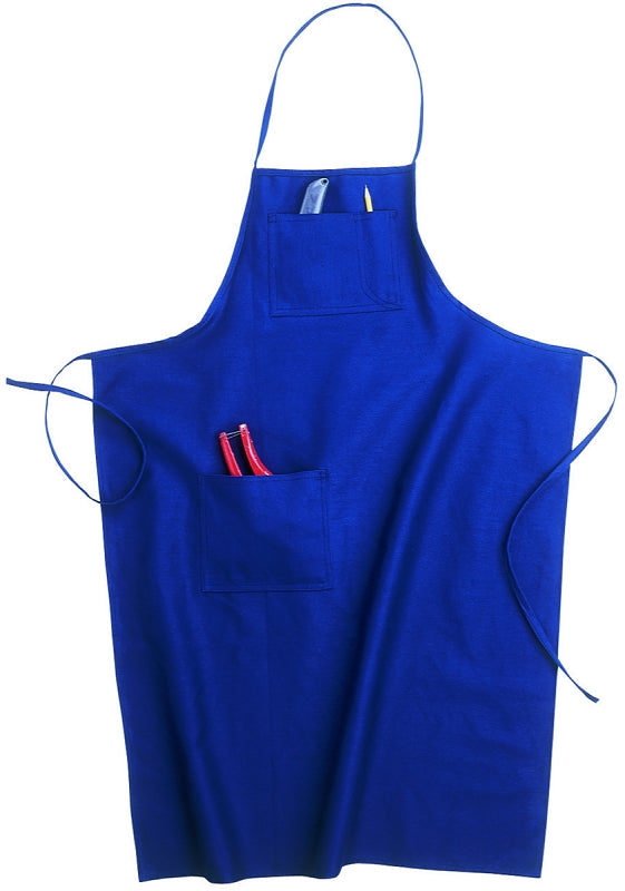 HULTAFORS CLC Tool Works Series BS60 Loop Neck Bib Apron, 29 to 46 in Waist, Cotton, Blue, 3-Pocket TOOLS HULTAFORS