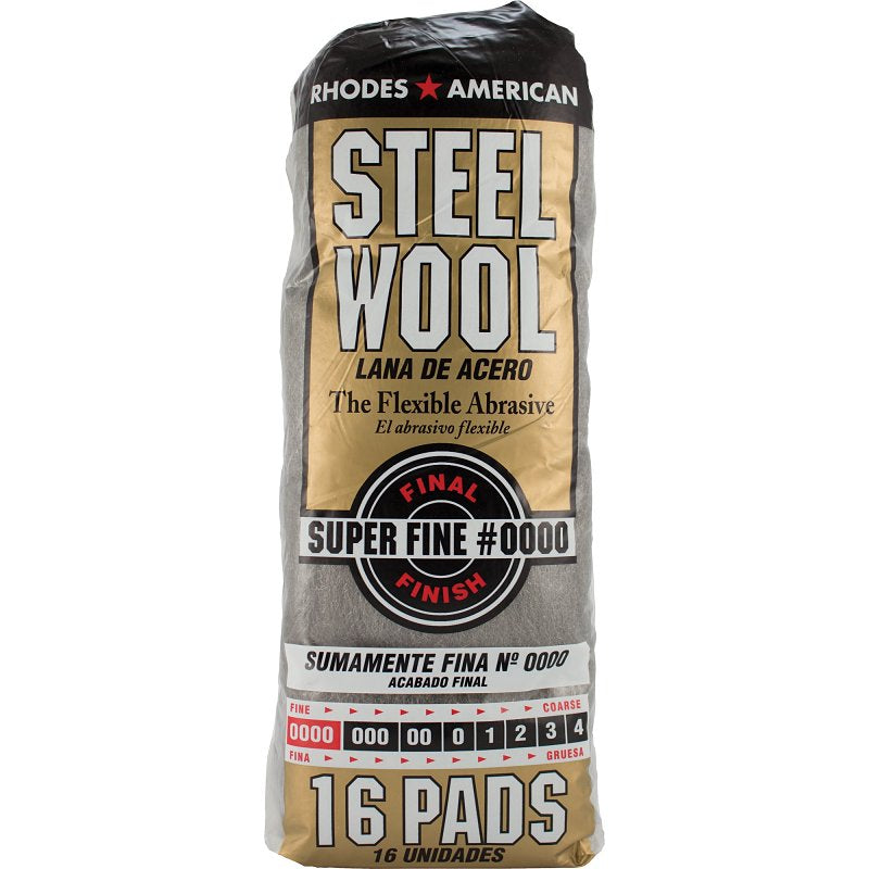 HOMAX Homax 106600-06 Steel Wool, #0000 Grit, Super Fine, Gray PAINT HOMAX