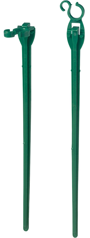 ADAMS Adams 9105-99-1640 Light Stake, 10 in L, Christmas, Polypropylene, Dark Green