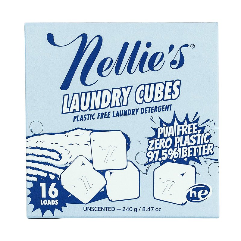 NELLIE'S CLEAN INC Nellie's NLSC-16 Laundry Detergent, 240 g, Cube