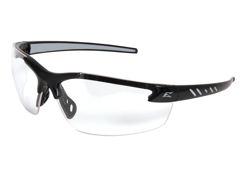 EDGE Edge Zorge G2 Series DZ111-1.5-G2 Safety Glasses, Unisex, 65 mm W Lens, Polycarbonate Lens, Nylon Frame, Black Frame