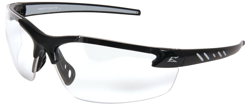 EDGE Edge DZ111-G2/DZ111 Non-Polarized Safety Glasses, Clear Lens, Black Frame, Unisex, Polycarbonate Lens, Nylon Frame