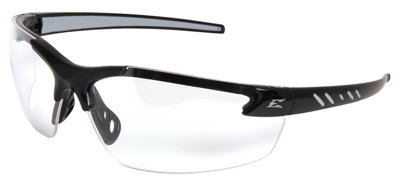 EDGE Edge DZ111VS-G2 Safety Glasses, Clear Lens, Black Frame, Vapor Shield Anti-Fog Lens, Nylon Frame, UV Protection: Yes