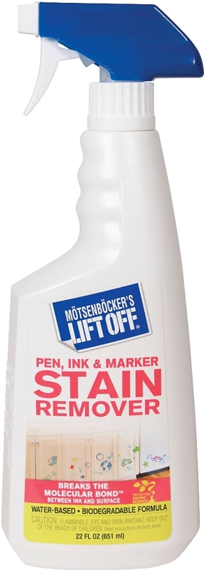 MOTSENBOCKER'S LIFT OFF Motsenbocker's Lift Off 409-01 Stain Remover, 22 oz, Liquid, Mild, Clear