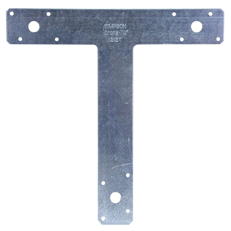 SIMPSON STRONG-TIE Simpson Strong-Tie T Series 1212T T-Shaped Strap, Silver, 12 in L, 2 in W, Steel, Galvanized
