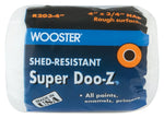WOOSTER BRUSH Wooster R203-4 Roller Cover, 3/4 in Thick Nap, 4 in L, Fabric Cover, White PAINT WOOSTER BRUSH