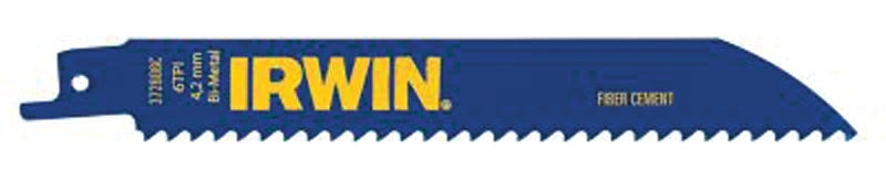 IRWIN Irwin 372606P5 Reciprocating Saw Blade, 6 in L, 6 TPI, Cobalt/Steel Cutting Edge TOOLS IRWIN