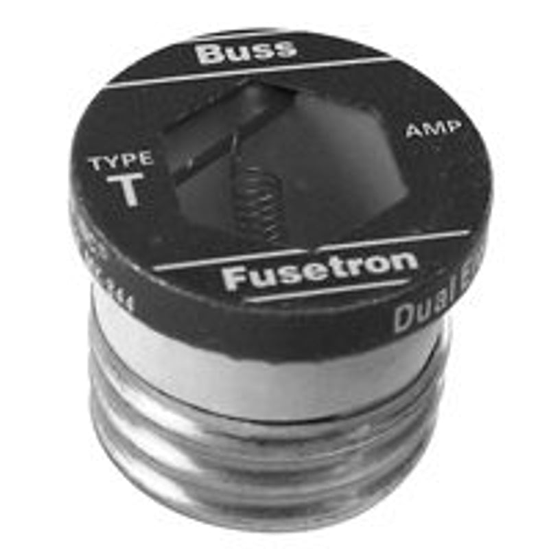BUSSMANN Bussmann BP/T-10 Plug Fuse, 10 A, 125 V, 10 kA Interrupt, Plastic Body, Low Voltage, Time Delay Fuse ELECTRICAL BUSSMANN