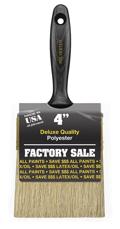 WOOSTER BRUSH Wooster P3974-4 Paint Brush, 4 in W, 3-7/16 in L Bristle, Polyester Bristle PAINT WOOSTER BRUSH