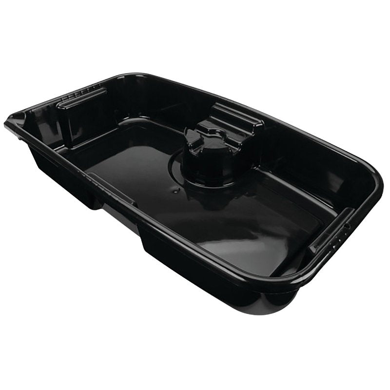 PERFORMANCE TOOLS Performance Tool W4079 Oil Drain Pan, 11 qt Capacity, Rectangular, Plastic, Black