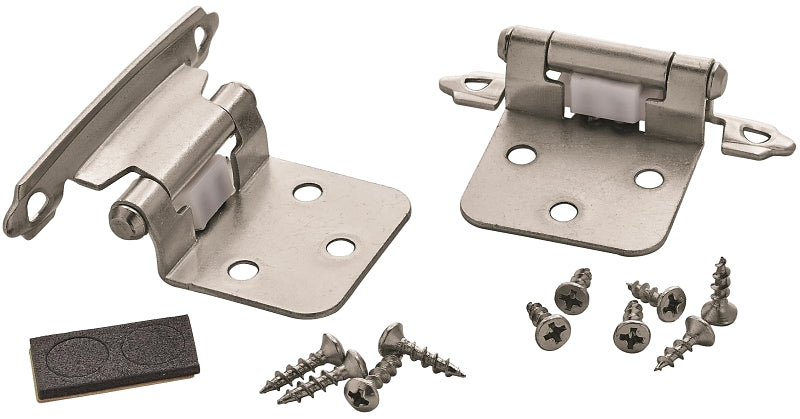 AMEROCK Amerock BPR3429G10 Cabinet Hinge, 2-3/4 in L x 1-3/4 in W, Steel, Satin Nickel, 5-Hole, Face Mounting HARDWARE & FARM SUPPLIES AMEROCK