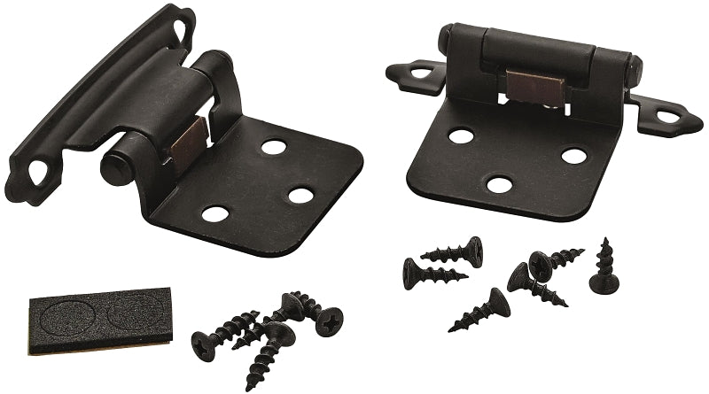 AMEROCK Amerock BPR3429FB Hinge, 2-3/4 in L x 1-3/4 in W, Steel, Matte Black, Face Mounting