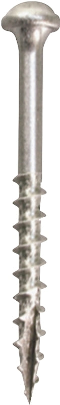 KREG Kreg SML-C125 - 100 Pocket-Hole Screw, #8 Thread, 1-1/4 in L, Square Drive, Carbon Steel, Coarse Thread, Maxi-Loc Head