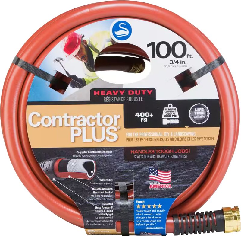 LAWN & GARDEN LLC Swan SNCG34100 Garden Hose, 100 ft L, Rubber/Vinyl, Red HOUSEWARES LAWN & GARDEN LLC
