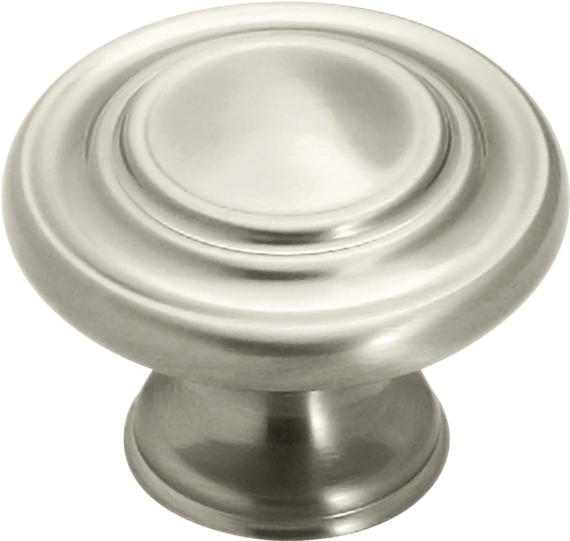 AMEROCK Amerock BP15862G10 Cabinet Knob, 1-5/16 in Projection, Inspiration, 1-3/4 in, Zinc, Satin Nickel HARDWARE & FARM SUPPLIES AMEROCK