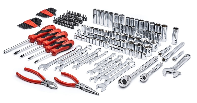 CRESCENT Crescent CTK180 Professional Tool Set, 180-Piece, Alloy Steel, Polished Chrome