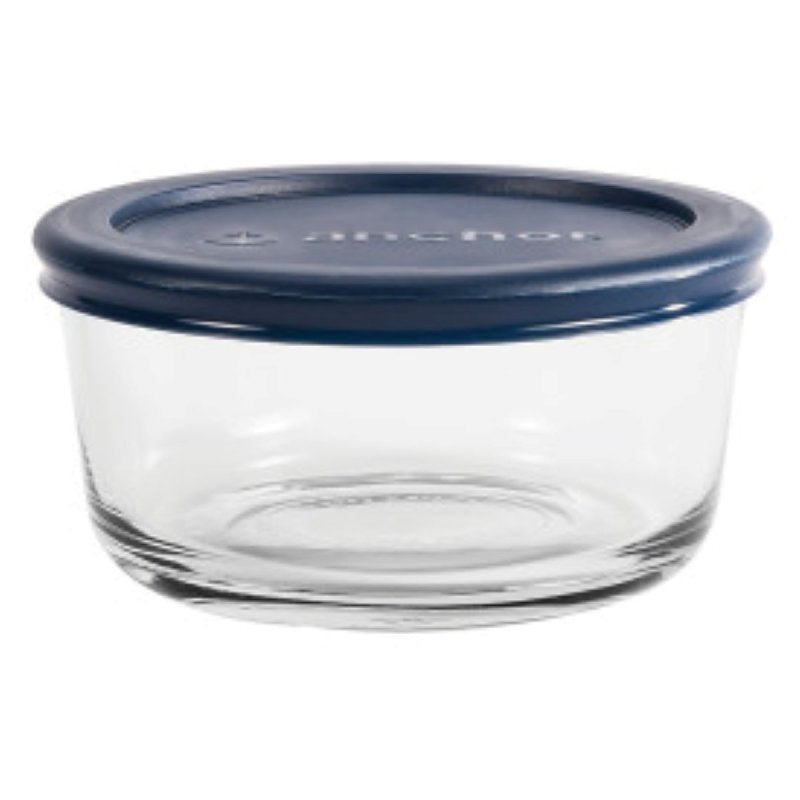 ANCHOR HOCKING Anchor Hocking 85906L20 Kitchen Food Storage with Lid, 2 Cup, Glass, Clear, 5 in Dia, 2-1/2 in H HOUSEWARES ANCHOR HOCKING