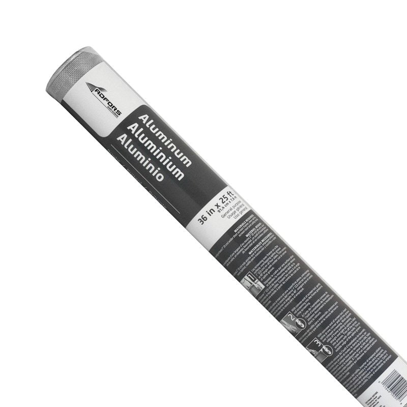ADFORS Adfors 10205 Screen Wire, 25 ft L, 36 in W, Aluminum, Bright