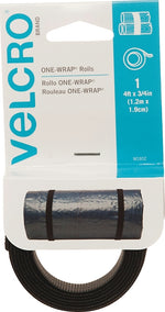 VELCRO BRAND VELCRO Brand One Wrap 90302 Hook and Loop Fastener, 3/4 in W, 48 in L, Velcro, Black HARDWARE & FARM SUPPLIES VELCRO BRAND