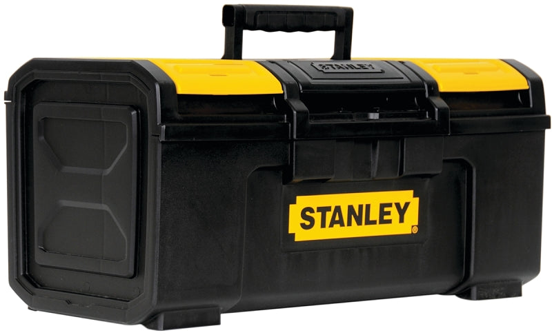 STANLEY STANLEY STST19410 Tool Box, 30 lb, Polypropylene, Black/Yellow, 19 in L Outside, 3-Compartment TOOLS STANLEY