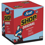 SCOTTS Scott 75190 Shop Towel, 10 in L, 12 in W, Crepe Paper, Blue AUTOMOTIVE SCOTTS