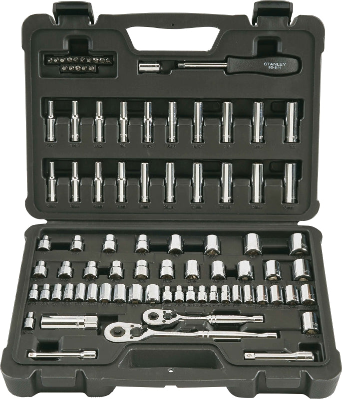 STANLEY STANLEY STMT71651 Tool Set, 85-Piece, Vanadium Steel, Polished Chrome TOOLS STANLEY