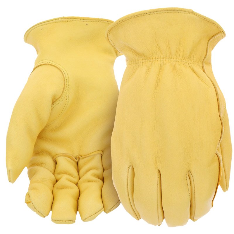 BOSS MFG Boss Arctik B98401-XL Work Gloves, Men's, XL, Keystone Thumb, Elastic Wrist, Slip-On Cuff, Deerskin Leather, Brown CLOTHING, FOOTWEAR & SAFETY GEAR BOSS MFG