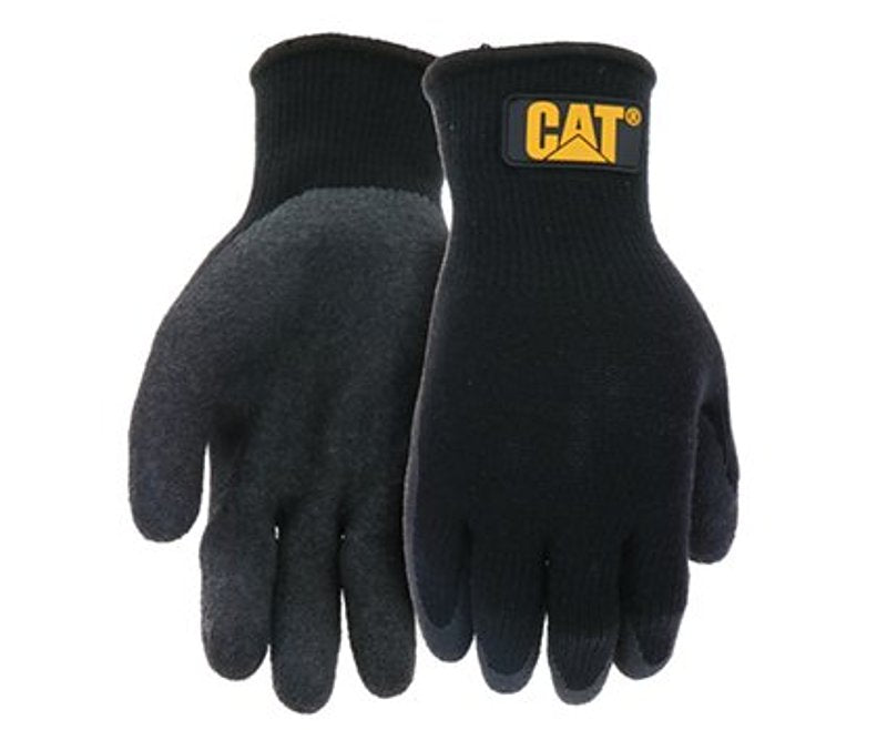BOSS MFG Cat CAT017400L Protective Gloves, L, Knit Wrist Cuff, Cotton/Polyester, Black