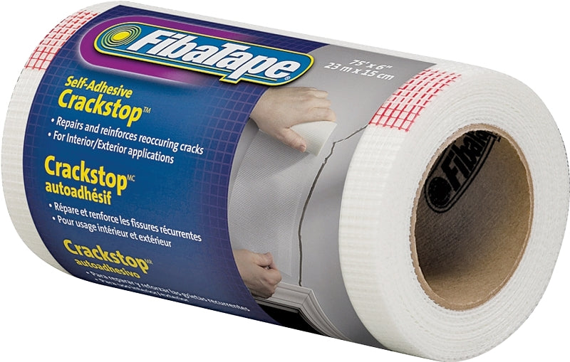 SAINT GOBAIN ADFORS Adfors FDW6568-U Crackstop Wrapped, 75 ft L, 6 in W, 0.3 mm Thick, White