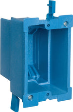CARLON Carlon BH118R Outlet Box, 18 cu-in, 1-Gang, PVC, Blue, Clamp ELECTRICAL CARLON