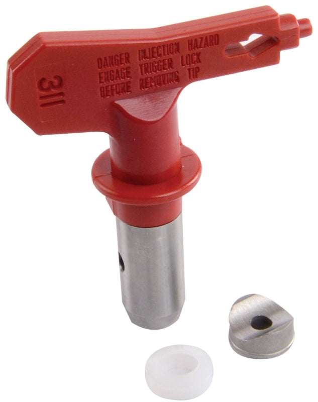 TITAN Titan 662-311 Paint Sprayer Tip, 6 to 8 in W Fan, Red, 0.011 in Tip, Tungsten Carbide