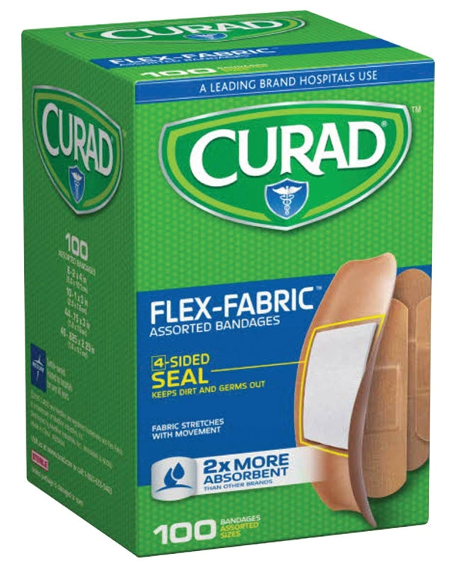 CURAD Curad CUR0700RB Adhesive Bandage, Fabric Bandage, Tan