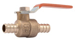 SHARKBITE SharkBite 22461LFA Ball Valve, 1/2 in Connection, Barb x Barb, 200 psi Pressure, DZR Brass Body PLUMBING, HEATING & VENTILATION SHARKBITE