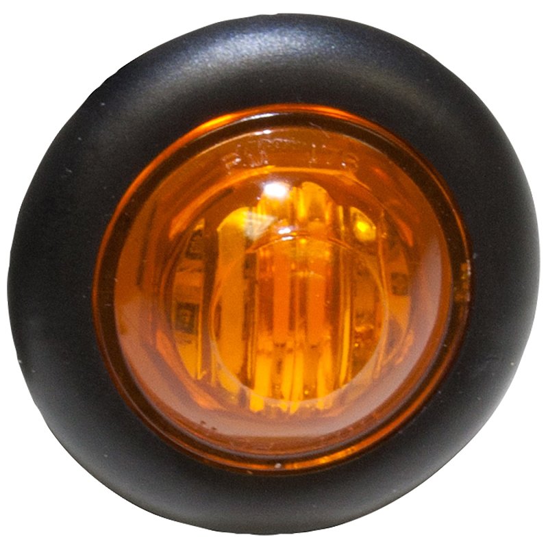 PETERSON MFG PM V181A-BT2 Marker Light, 9/16 V, LED Lamp, Amber Lens, Grommet