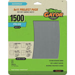 GATOR Gator 4470 Sanding Sheet, 9 in L, 11 in W, 1500 Grit, Fine, Silicone Carbide Abrasive