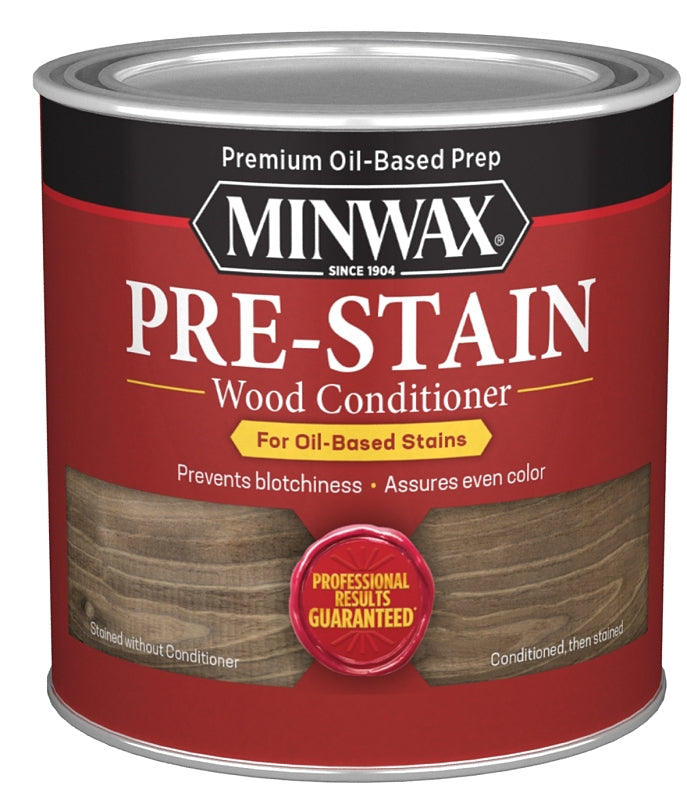 MINWAX Minwax 134074444 Pre-Stain Wood Conditioner, Clear, Liquid, 0.5 pt, Can PAINT MINWAX