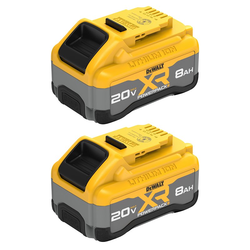 DEWALT DEWALT 20V MAX XR, POWERPACK DCB2108-2 Lithium-Ion Battery, 20 V Battery, 8 Ah TOOLS DEWALT