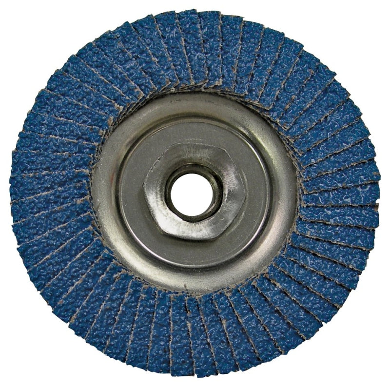 WEILER Vortec Pro 30829 Flap Disc, 4-1/2 in Dia, 5/8-11 Arbor, Non-Woven, 60 Grit, Medium, Zirconium Alumina Abrasive