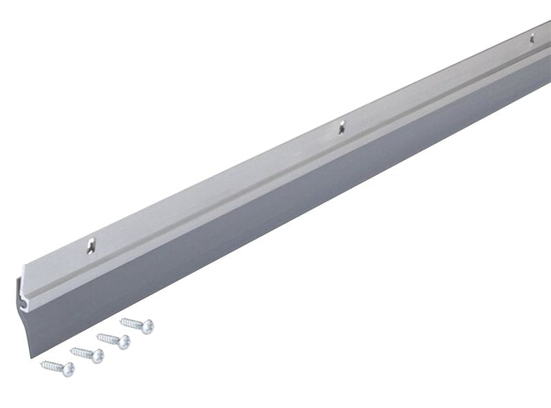 M-D M-D 05090 Door Sweep, 36 in L, 1/4 in W, Aluminum Flange, Vinyl Insert
