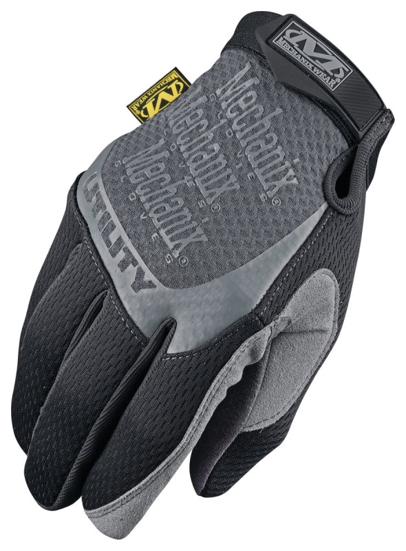 MECHANIX WEAR Mechanix Wear H15-05-010 Work Gloves, Men's, L, 10 in L, Reinforced Thumb, Hook and Loop Cuff, Synthetic Leather, Black