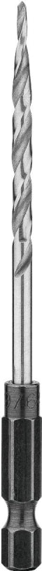 DEWALT DEWALT DW2537 Drill Bit, 9/64 in Dia, 3 in OAL, Countersink, Spiral Flute, 4-Flute, 1/4 in Dia Shank, Hex Shank, HSS