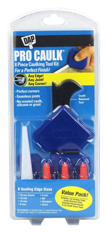 DAP DAP 09125 Caulk Tool Kit, 4-1/2 in L, 1-1/4 in W, Plastic, Blue PAINT DAP