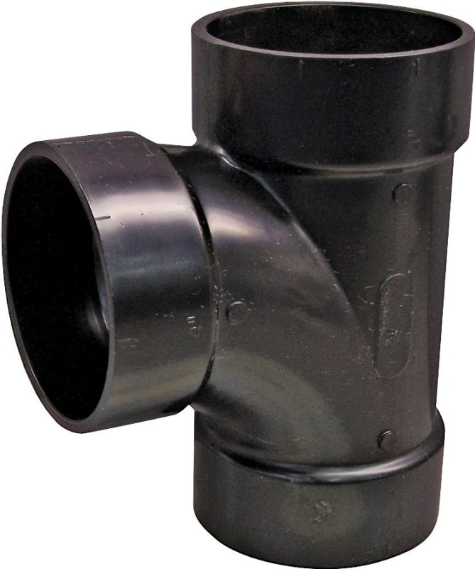IPEX USA LLC-CANPLAS Canplas 102154LBC Sanitary Pipe Tee, 4 in, Hub, ABS, Black LAWN & GARDEN IPEX USA LLC-CANPLAS