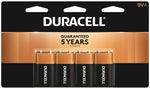 DURACELL Duracell 41333935645 Battery, 9 V Battery, Alkaline, Manganese Dioxide, 4/PK ELECTRICAL DURACELL