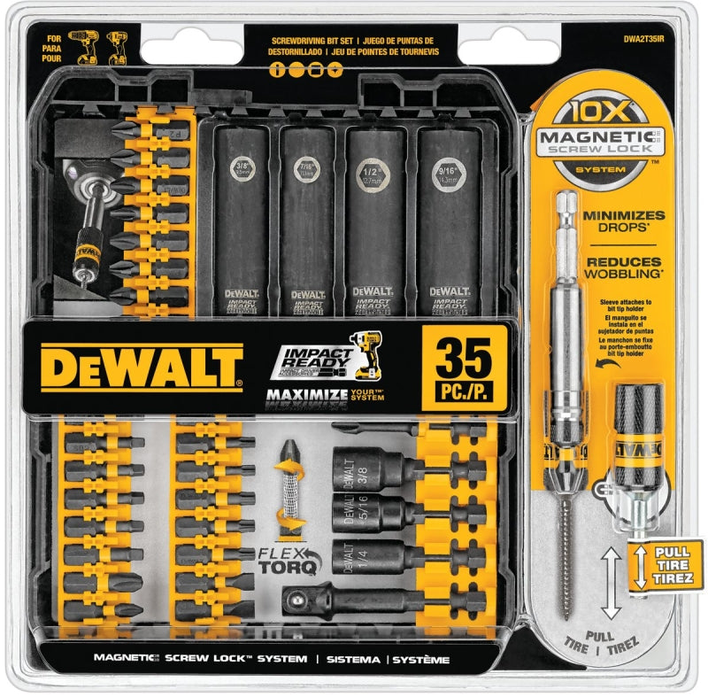 DEWALT DEWALT DWA2T35IR Screwdriver Bit Set, Steel, Includes: (11) 1 in Philips Impact READY Bits TOOLS DEWALT