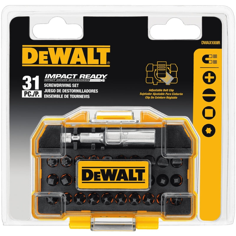 DEWALT DEWALT DWAX100IR Screwdriver Bit Set, Steel, Includes: (6) 1 in PH2 Insert Impact Bit TOOLS DEWALT
