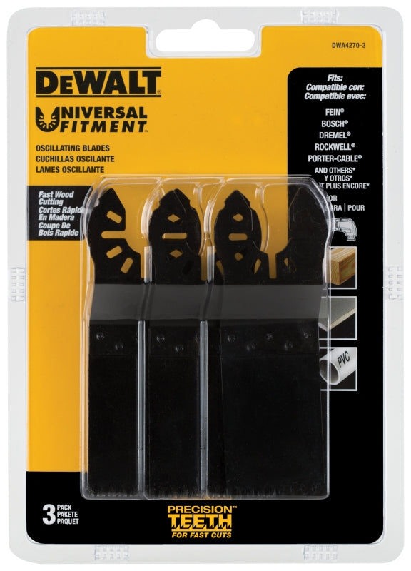 DEWALT DEWALT DWA4270-3 Cutting Blade, 1-1/4 in, HCS, 3/PK