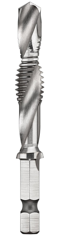DEWALT DEWALT IMPACT READY DWADTQTR3816 Tap and Drill Bit, 3/8 in Dia, 3/8-16 Thread, UNC Thread, 3-Flute, Spiral Flute, HSS