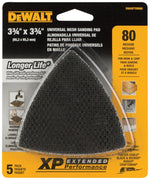 DEWALT DEWALT DWASPTRIM80 Mesh Sandpaper, 80 Grit, Medium, Silicone Carbide Abrasive, 3-3/4 in L TOOLS DEWALT